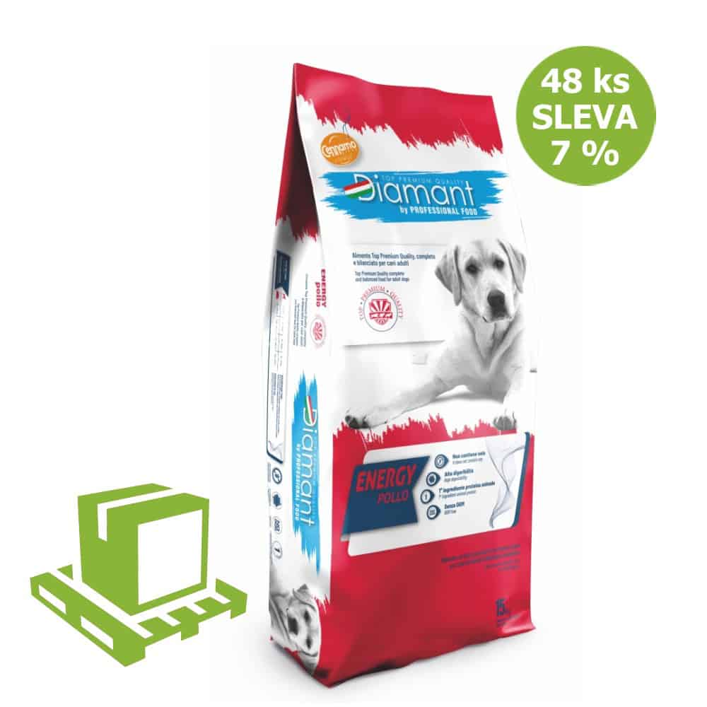 Diamant Dog Energy Kuřecí 15 kg (paleta 48 ks) SLEVA 7 %
