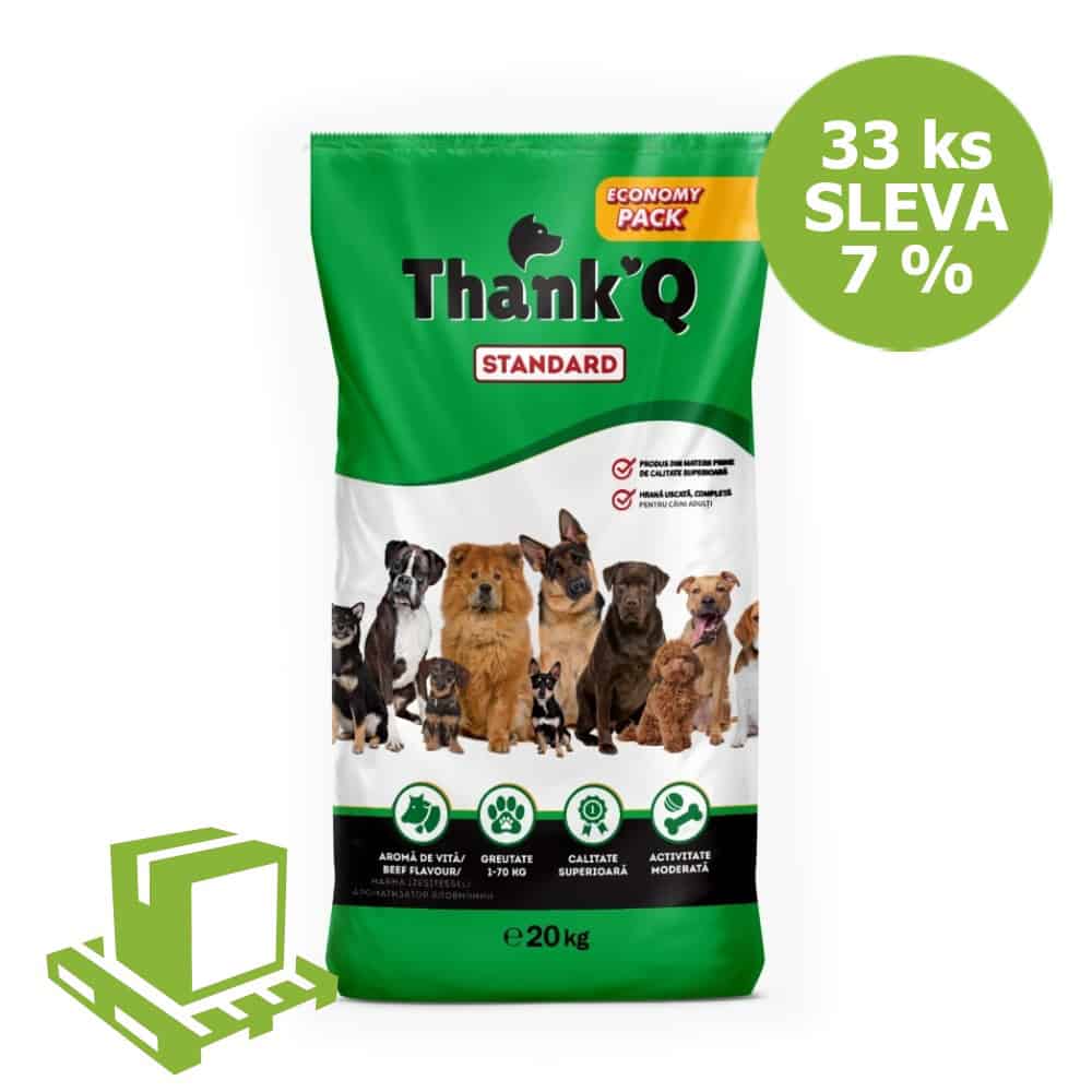 Thank´Q Standard Dog Adult Hovězí 20 kg (paleta 33 ks) SLEVA 7 %
