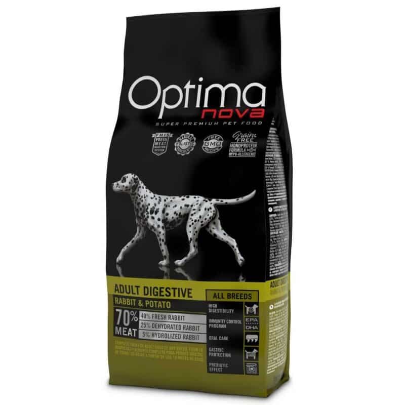 OPTIMAnova Dog Adult Digestive Rabbit & Potato GF 12 kg