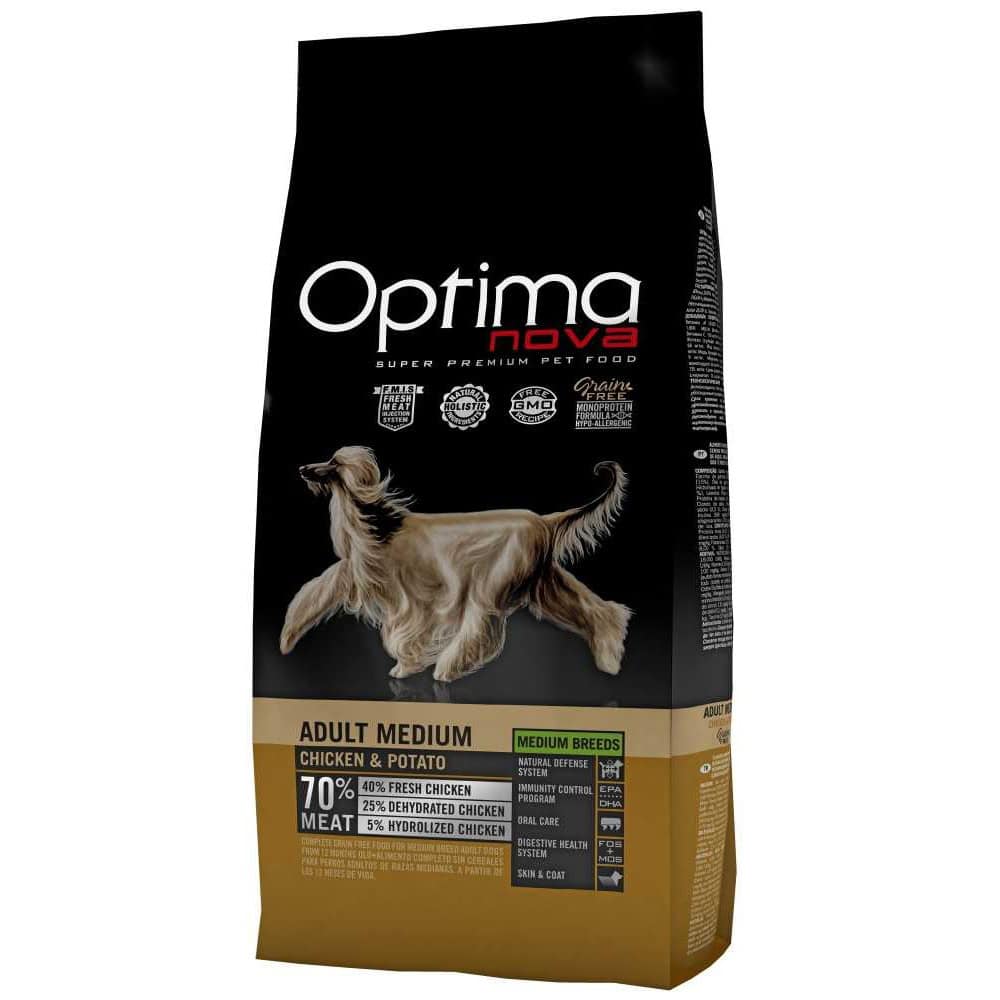 OPTIMAnova Dog Adult Medium Chicken & Potato GF 2 kg