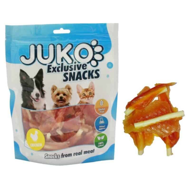 Mini Chicken Soft Jerky with Calcium Bone JUKO Snacks 250 g