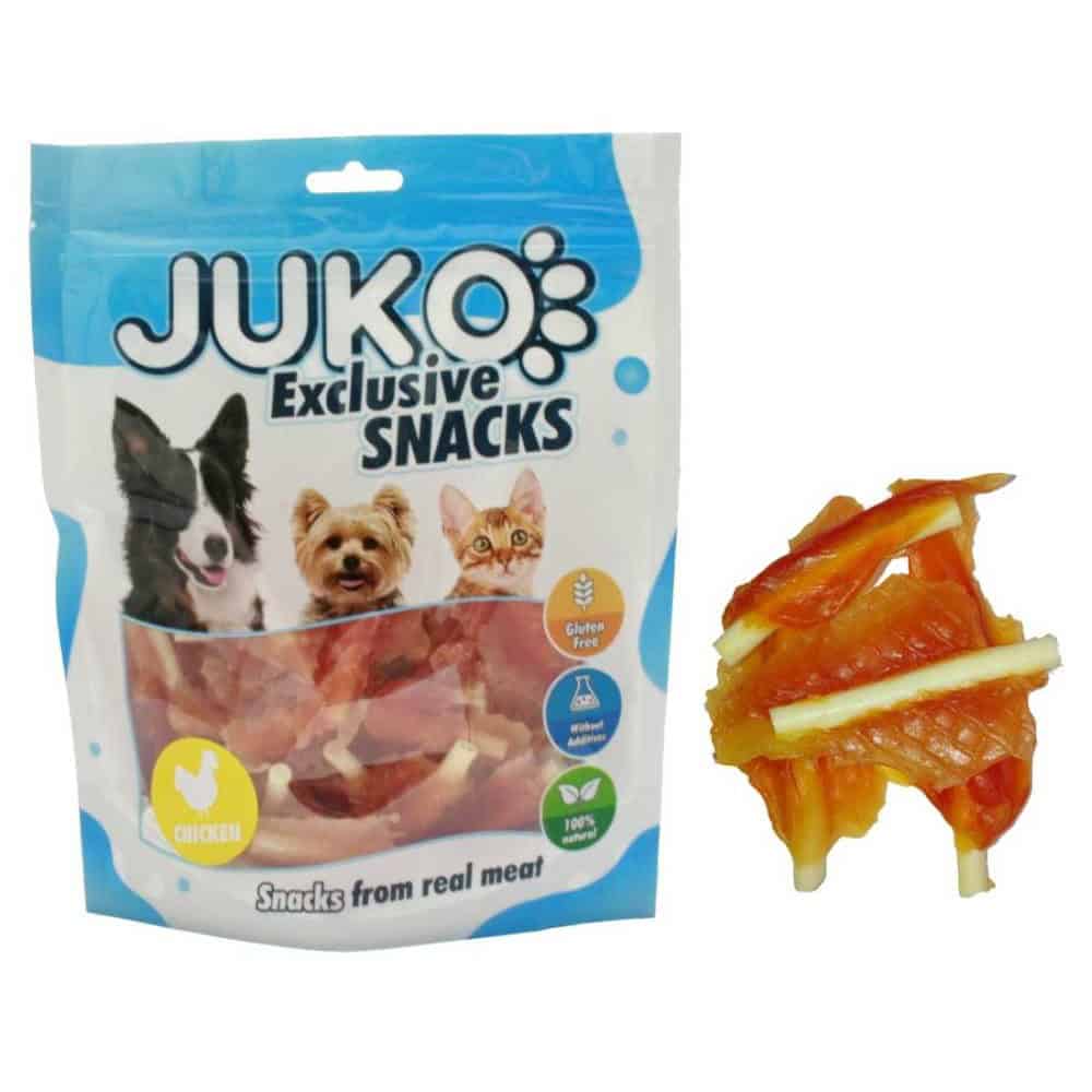 Mini Chicken Soft Jerky with Calcium Bone JUKO Snacks 250 g