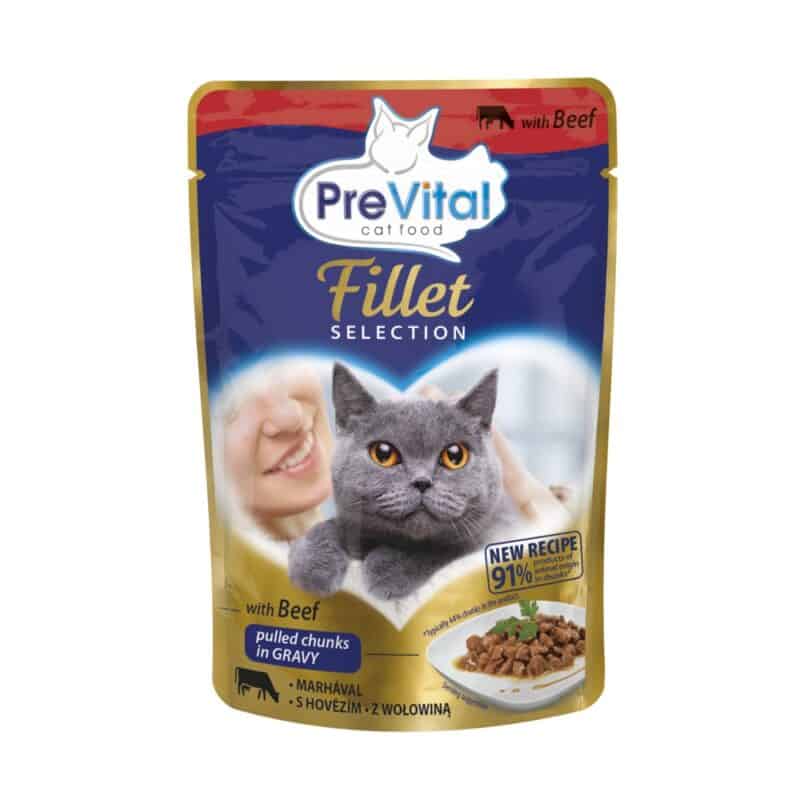 PreVital Fillet Selection kočka hovězí