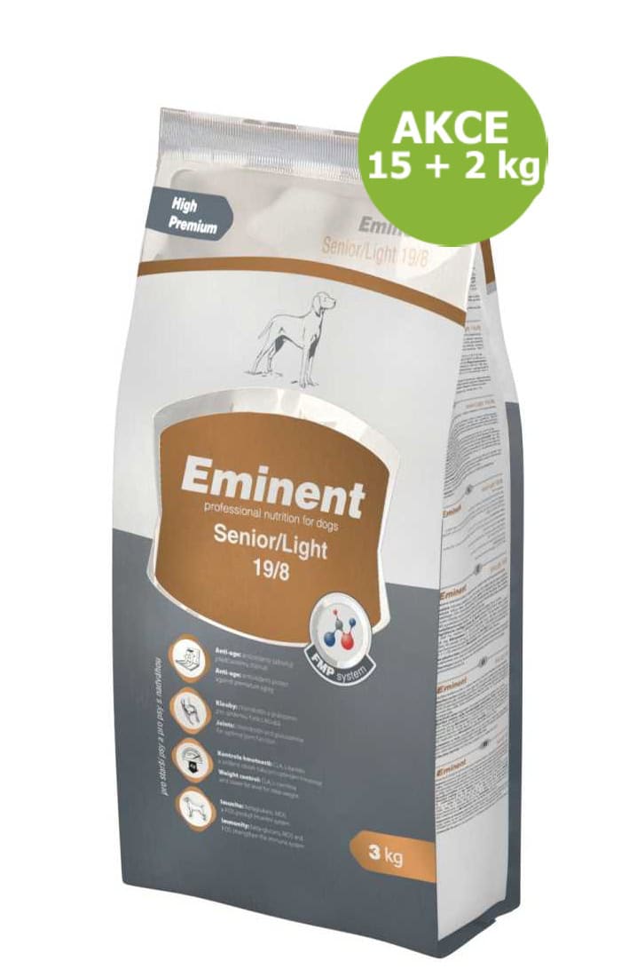 Eminent Dog Senior 15 kg + 2 kg ZDARMA