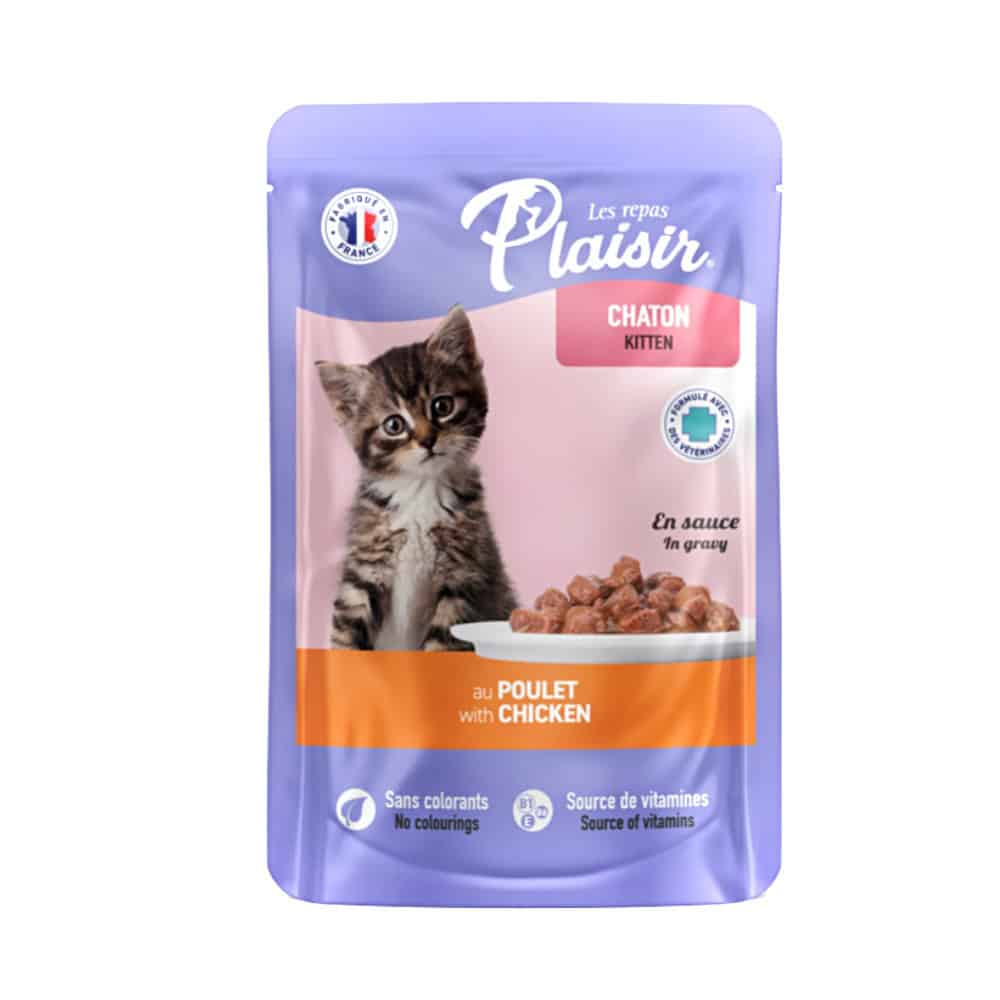 Plaisir Cat Kitten kuřecí v omáčce