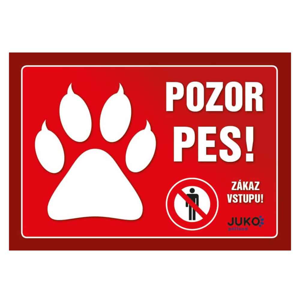 Samolepka pozor pes TLAPKA