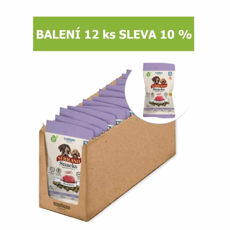 Serrano Snack Dog Beef 100 g (12 ks) SLEVA 10 %