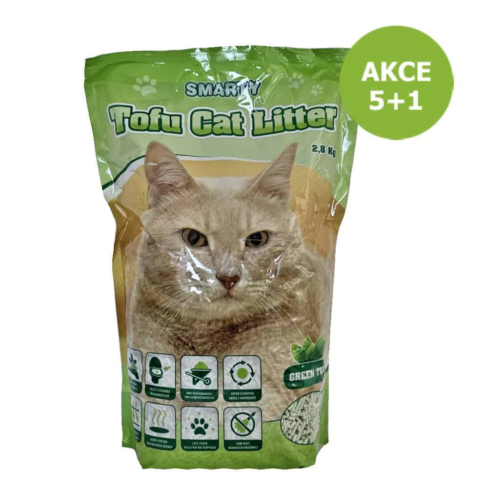 Smarty Tofu Cat Litter Green Tea podestýlka 6 l AKCE 5 + 1 ZDARMA