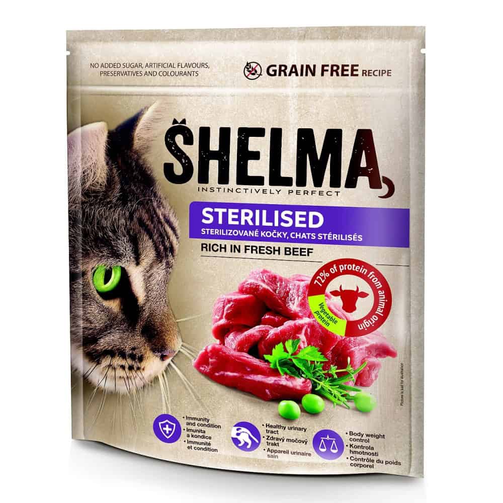 SHELMA Cat Sterilised Beef GF 750 g