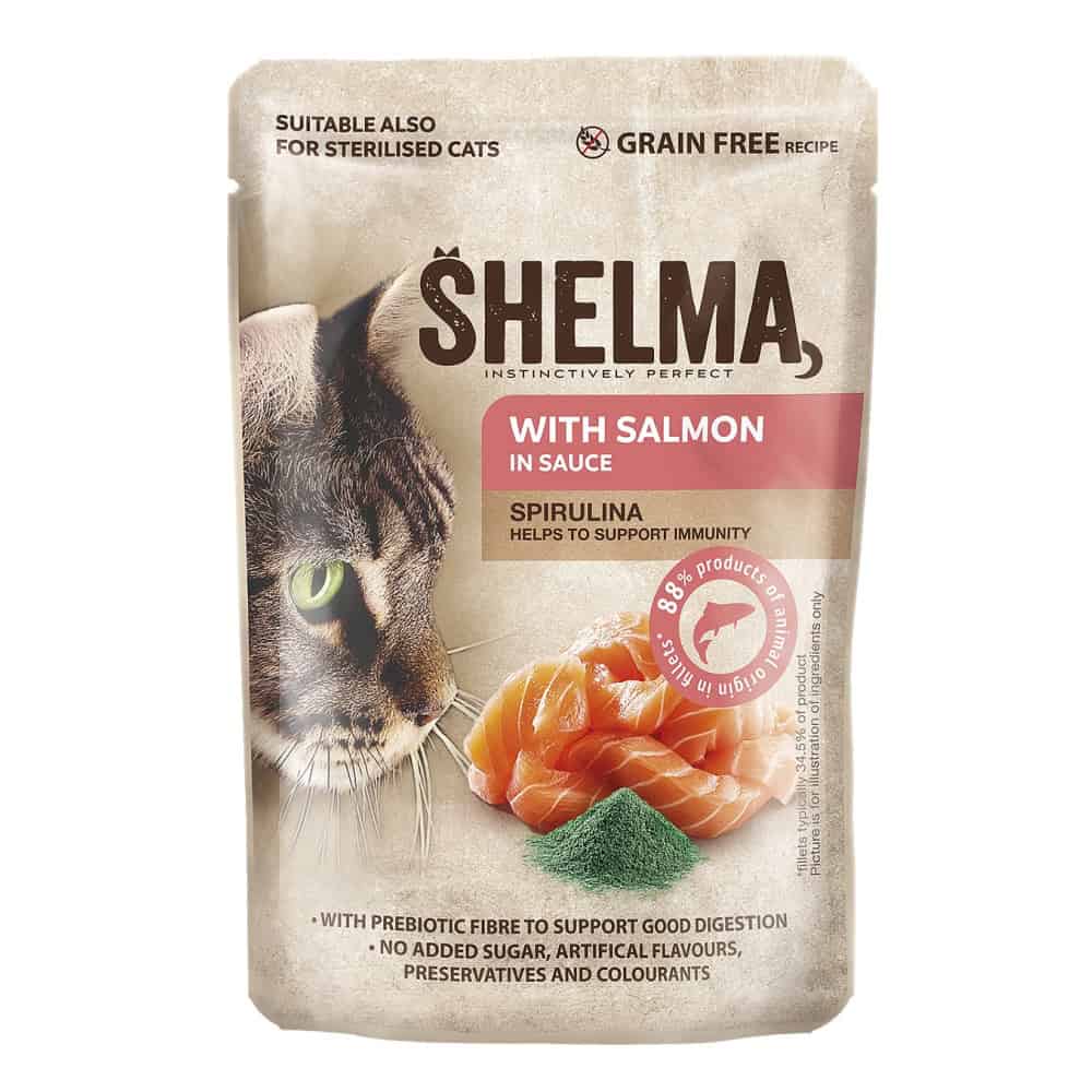 SHELMA Cat losos se spirulinou v omáčce