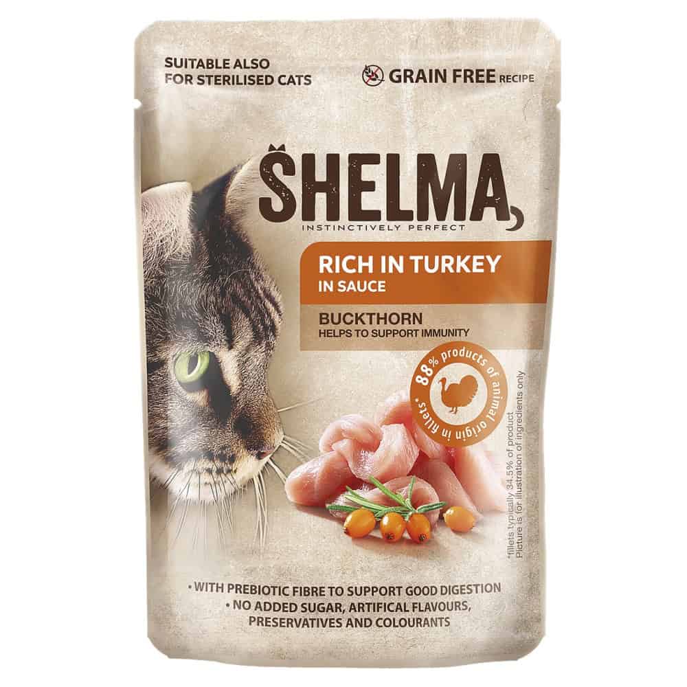 SHELMA Cat krůtí s rakytníkem v omáčce