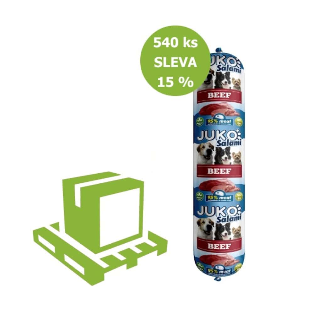 JUKO Salami Beef (hovězí) 1 kg (paleta 540 ks) SLEVA 15 %