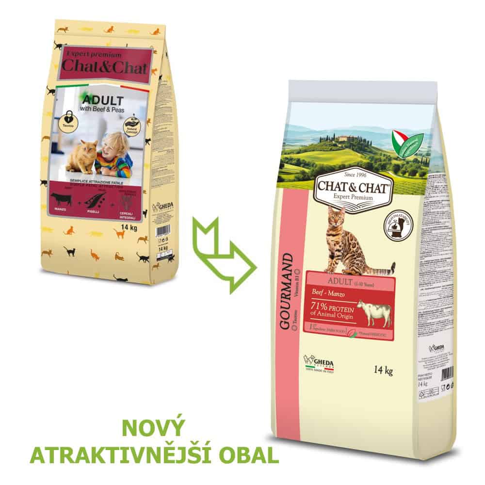 Chat & Chat Expert Adult Gourmand Beef 14 kg