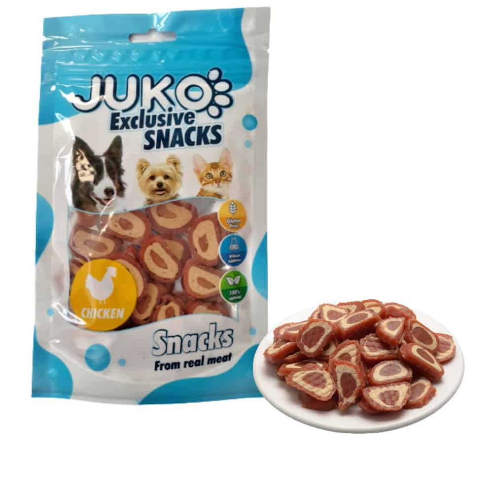 Chicken & Pollock chips JUKO Snacks 70 g