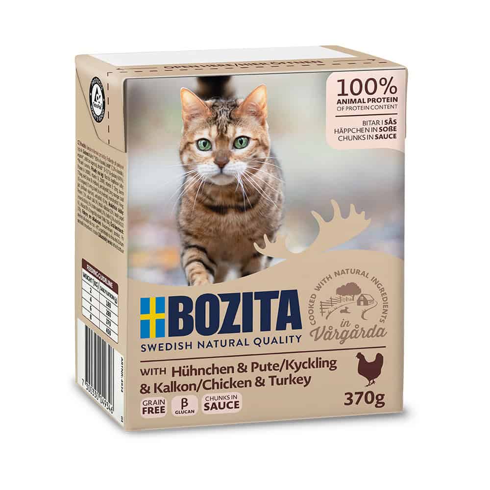 Bozita Cat kousky v omáčce s kuřecím a krůtím