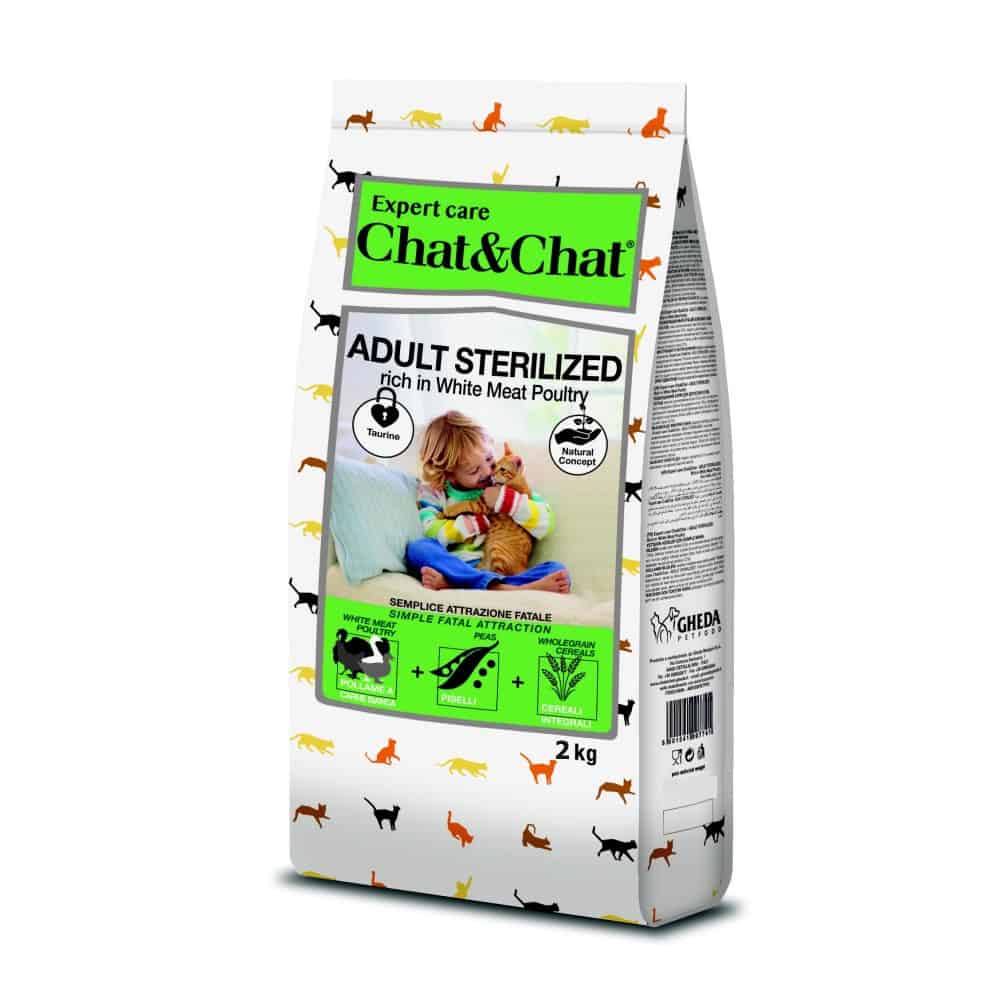 Chat & Chat Expert Adult Sterilized s drůbežím masem 2 kg