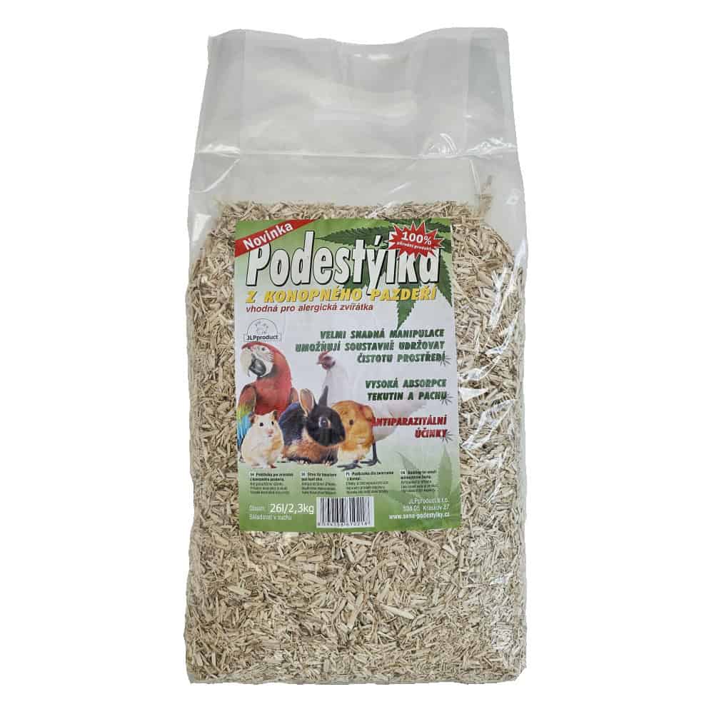 Podestýlka z konopného pazdeří 26 l (2