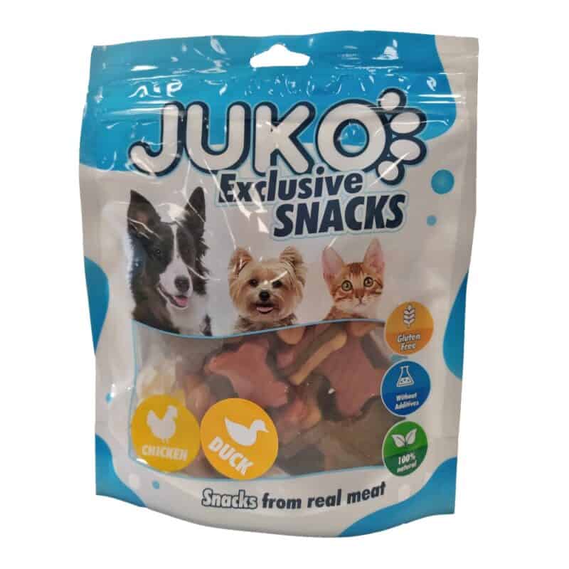 duck & spinach in Bone Shape JUKO Snacks 250 g