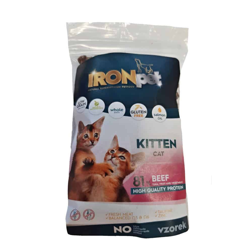 Vzorek IRONpet Cat Kitten Beef (Hovězí) 70 g