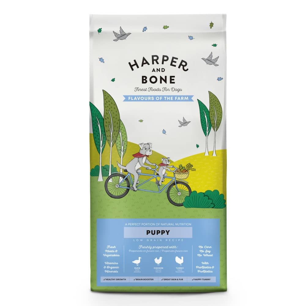 Harper and Bone Dog Puppy příchutě farmy 12 kg