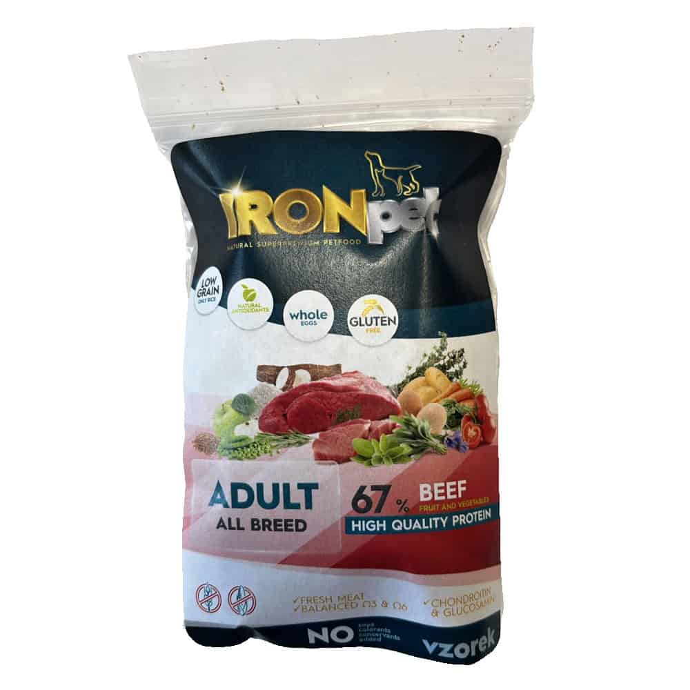 Vzorek IRONpet Dog Adult All Breed Beef (Hovězí) 70 g