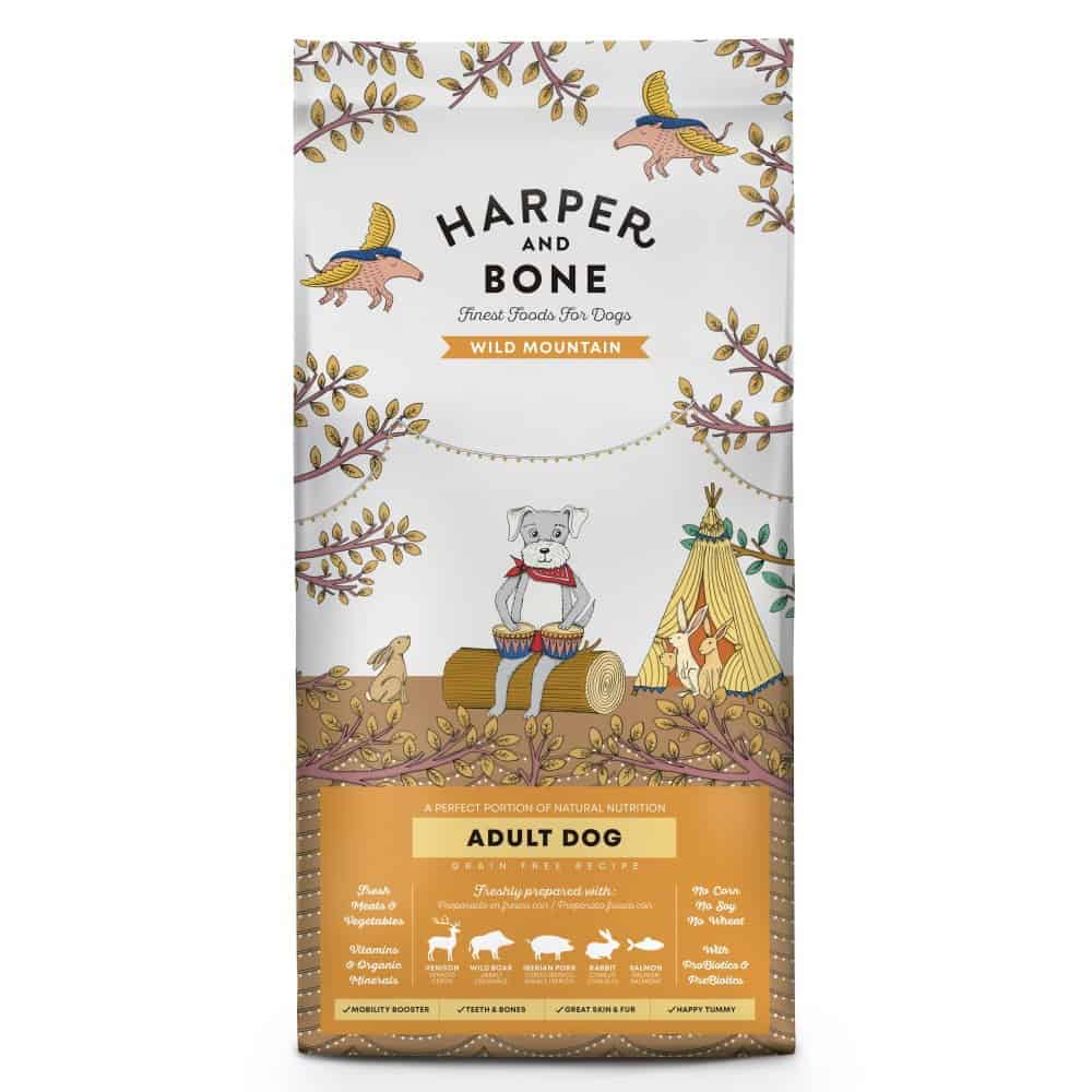 Vzorek Harper and Bone Dog Adult Large & Medium divoké hory 100 g