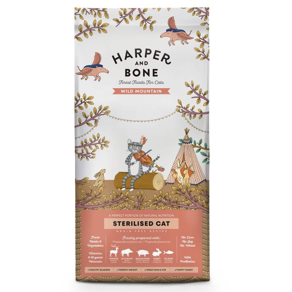 Vzorek Harper and Bone Cat Sterilised divoké hory 70 g