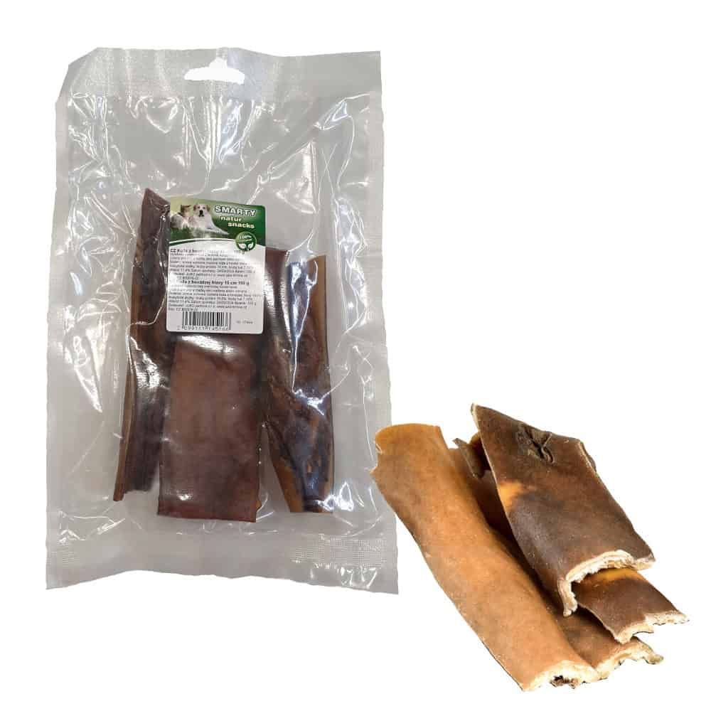 Kůže z hovězí hlavy sušená SMARTY 15 cm (100 g)