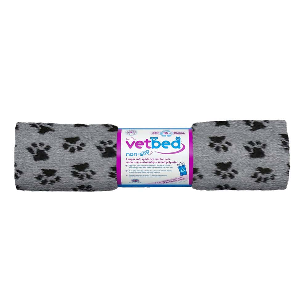 Vetbed protiskluz / Drybed šedá packy 75 x 50 cm DELUXE