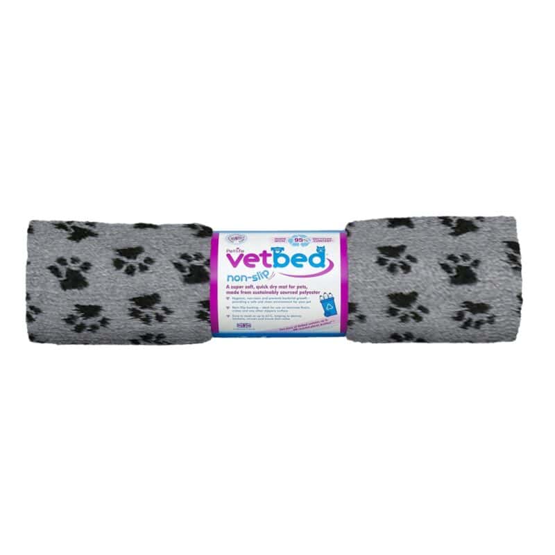 Vetbed protiskluz / Drybed šedá packy 100 x 75 cm DELUXE