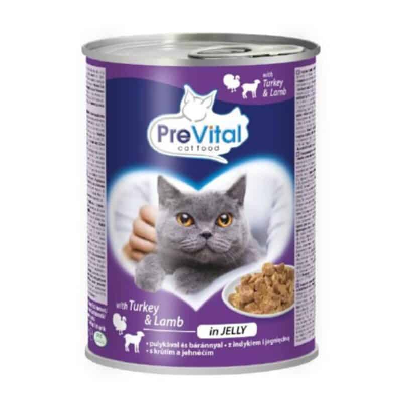 PreVital kočka s krůtím a jehněčím v želé