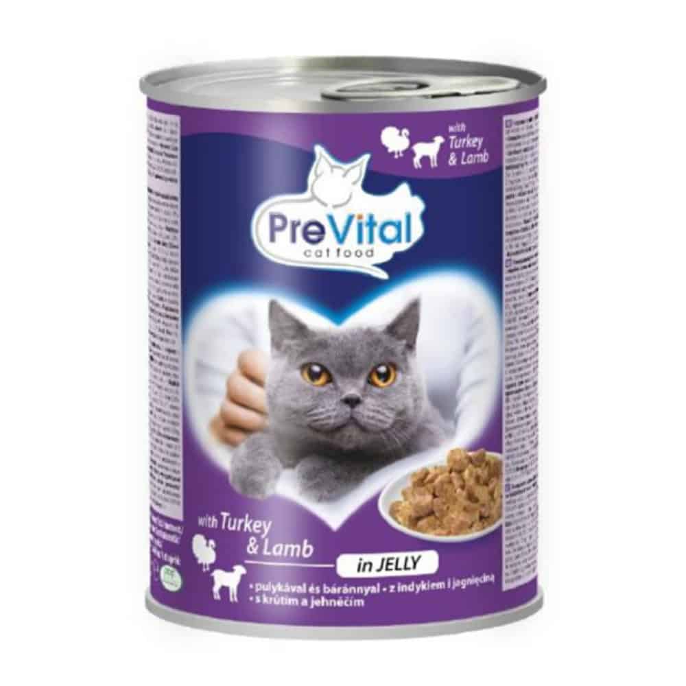 PreVital kočka s krůtím a jehněčím v želé