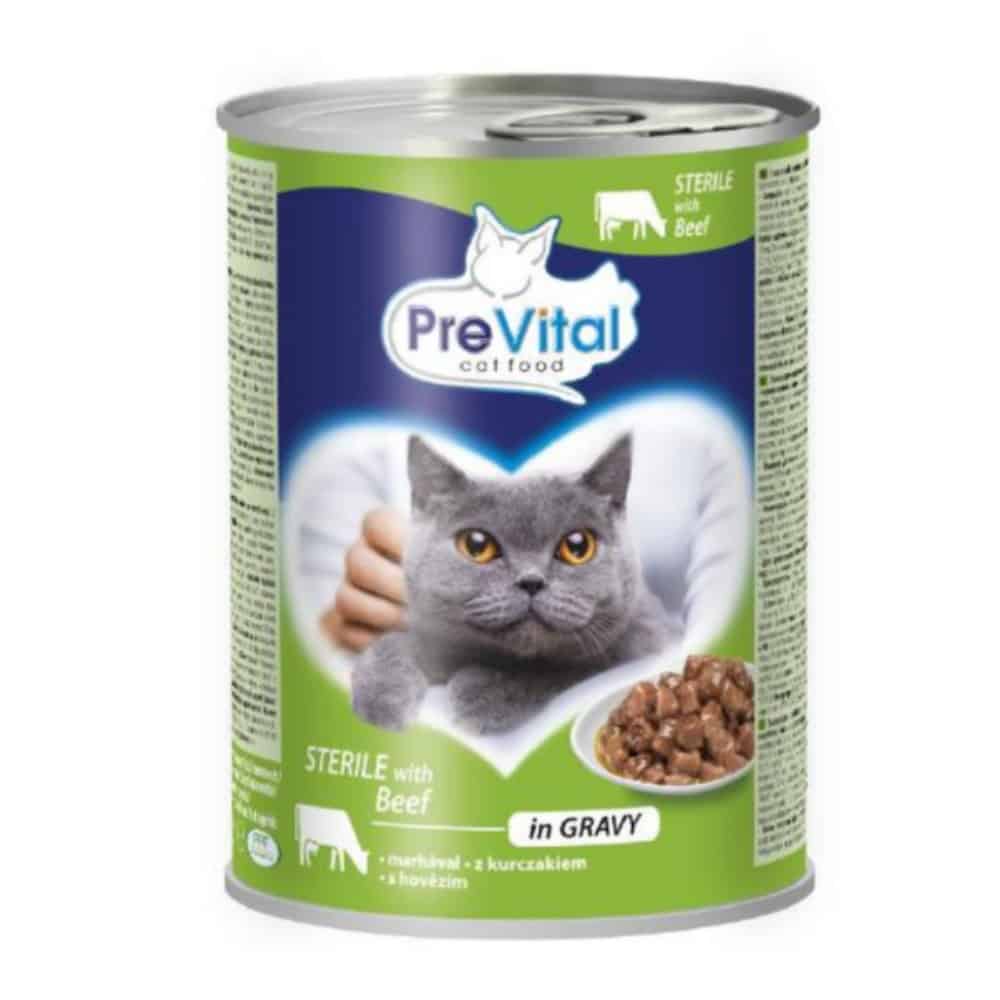 PreVital kočka sterile s hovězím v omáčce