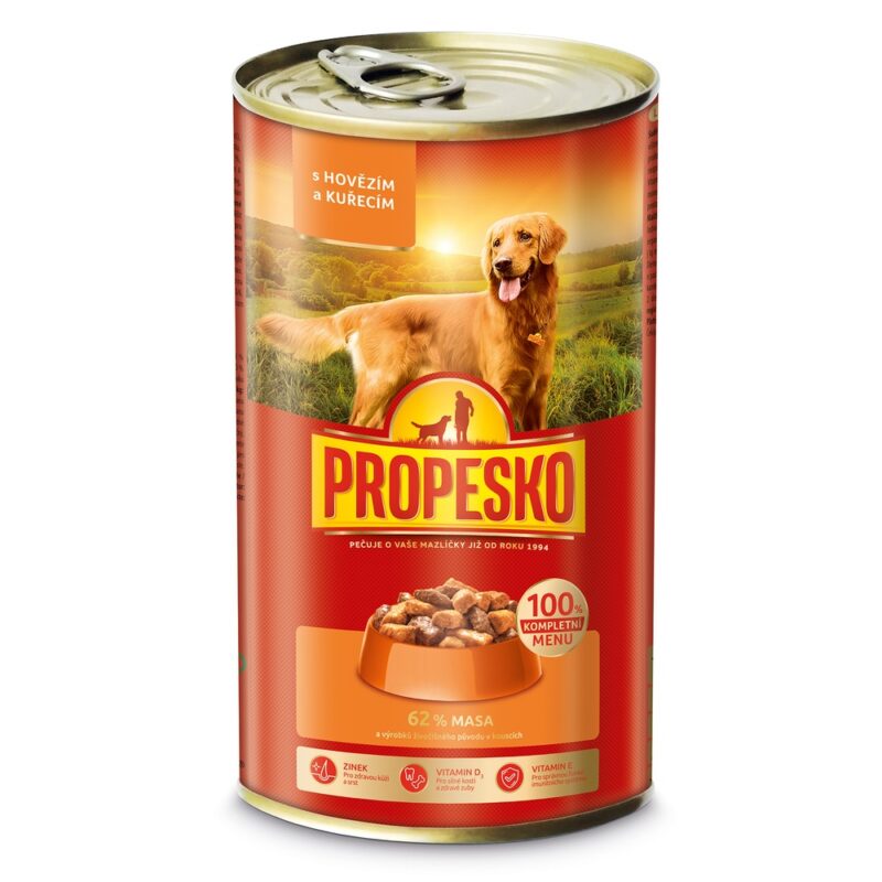 PROPESKO Dog hovězí a kuřecí v omáčce