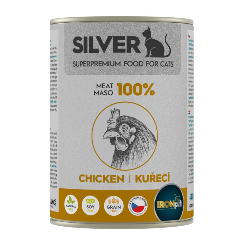 IRONpet Silver Cat Kuřecí 100% masa