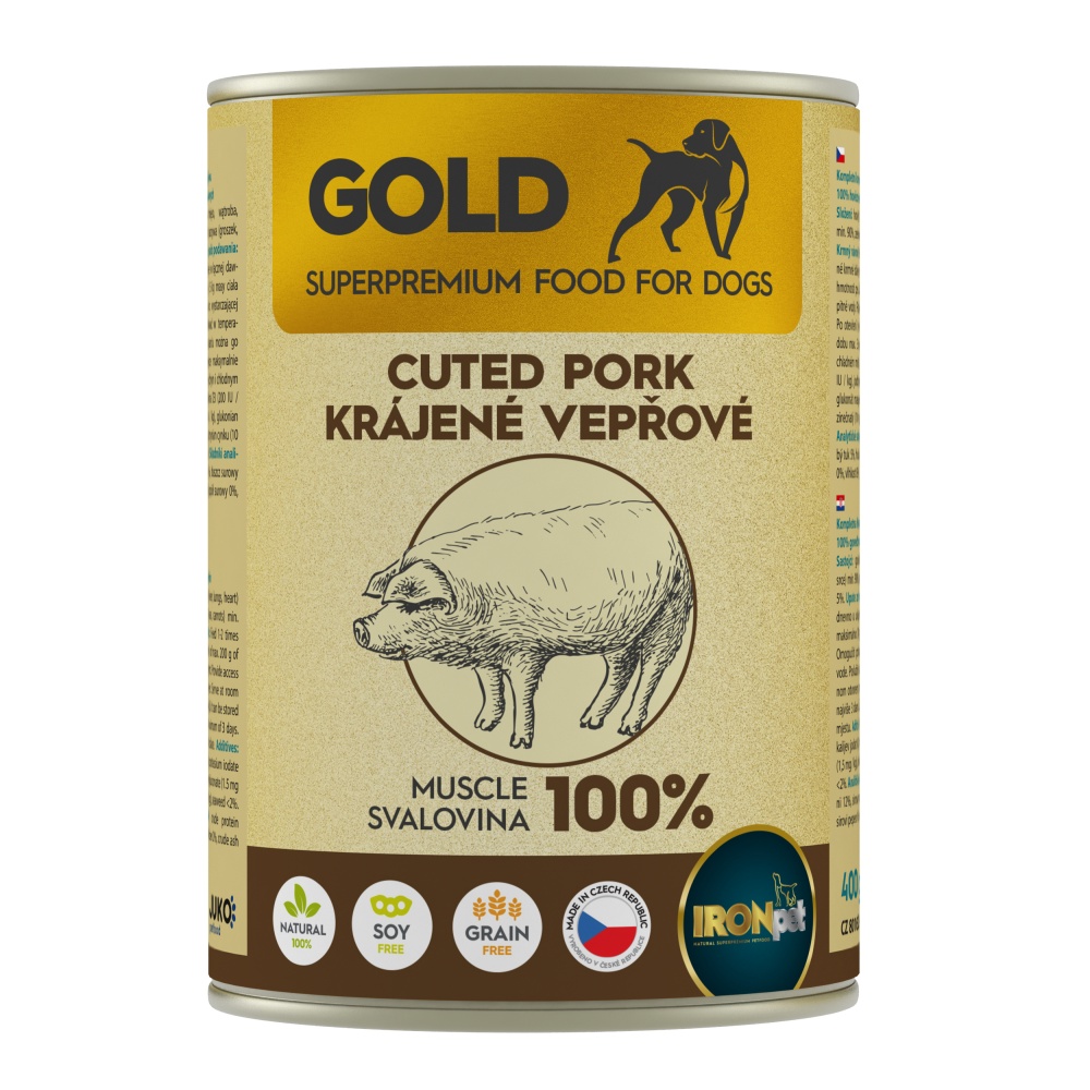 IRONpet Gold Dog Vepřová krájená svalovina