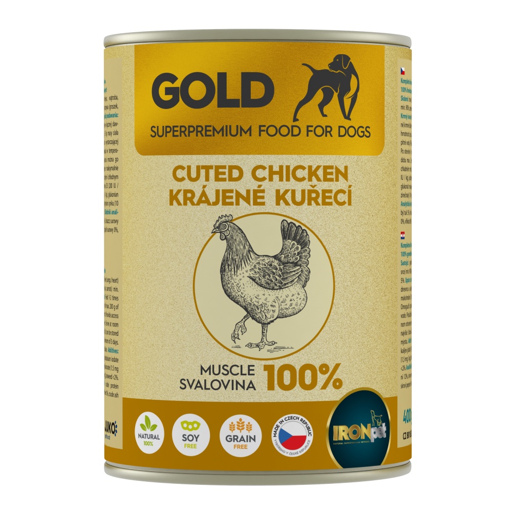 IRONpet Gold Dog Kuřecí krájená svalovina
