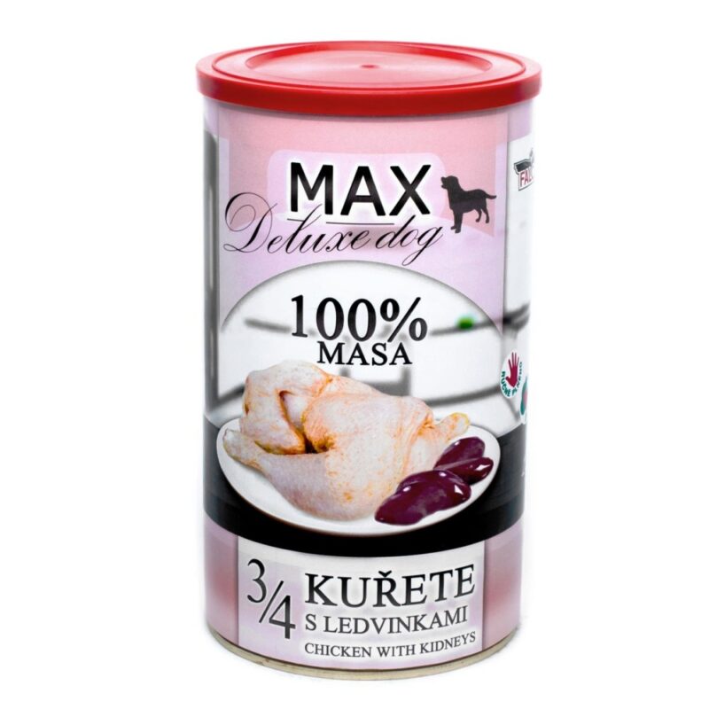 MAX Deluxe Dog 3/4 kuřete s ledvinkami