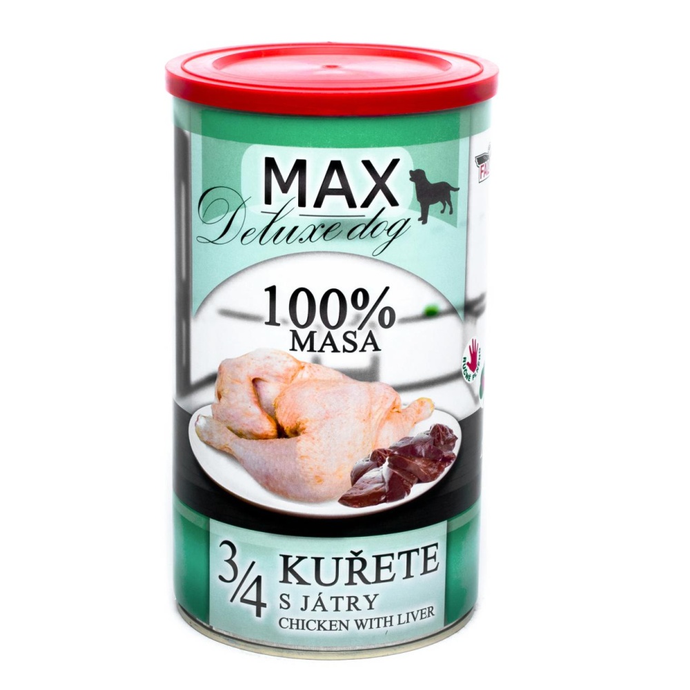 MAX Deluxe Dog 3/4 kuřete s játry