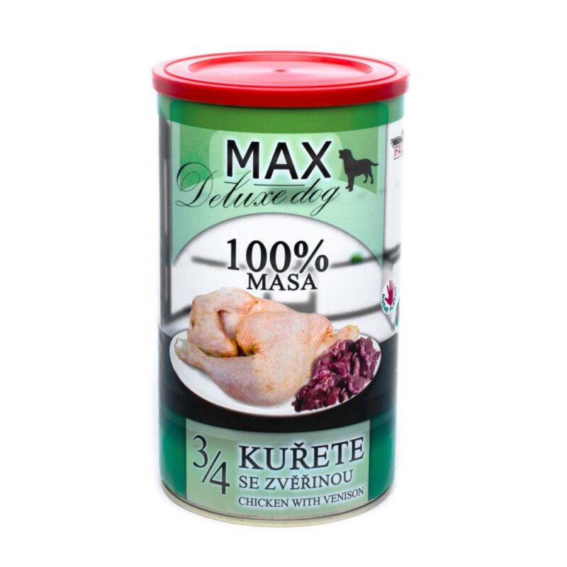 MAX Deluxe Dog 3/4 kuřete se zvěřinou