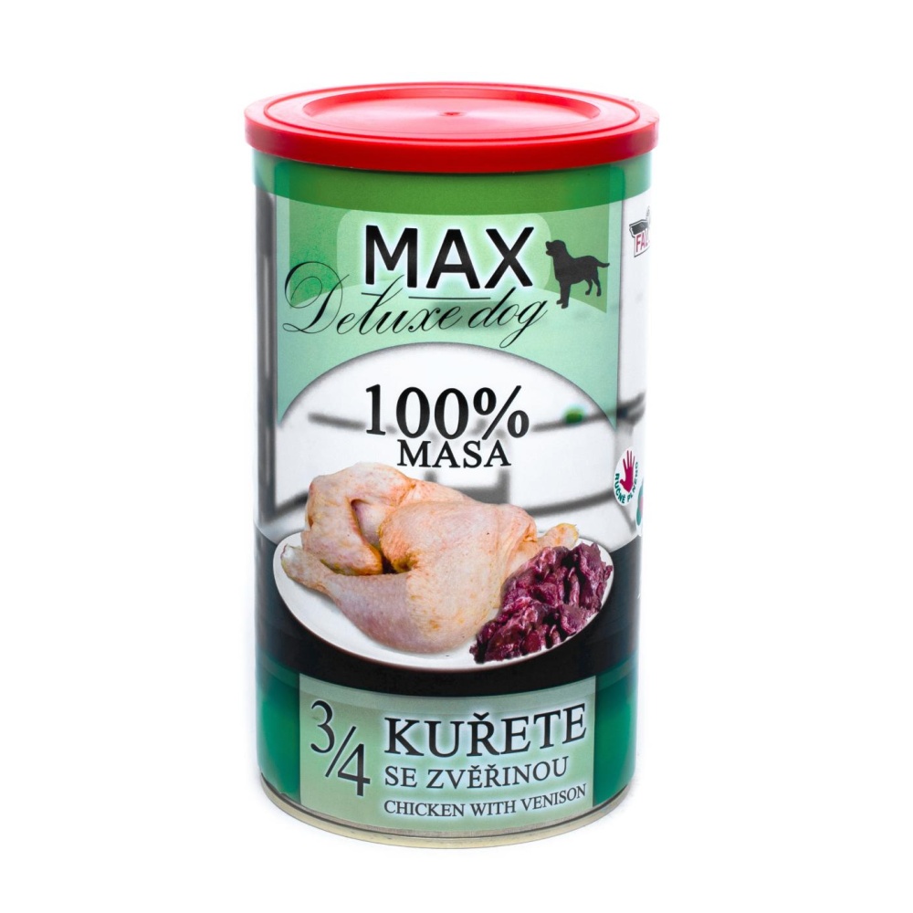 MAX Deluxe Dog 3/4 kuřete se zvěřinou