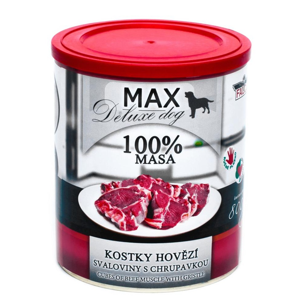 MAX Deluxe Dog kostky hovězí svaloviny s chrupavkou