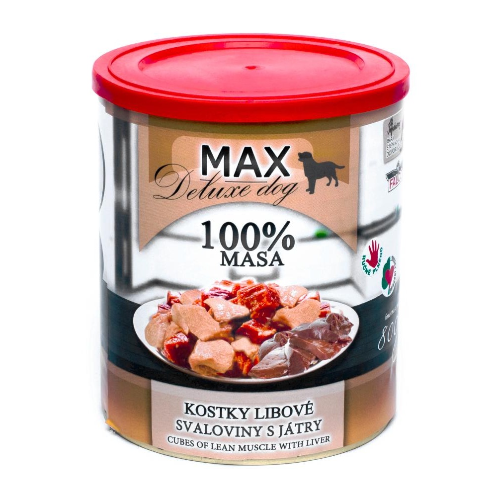 MAX Deluxe Dog kostky libové svaloviny s játry