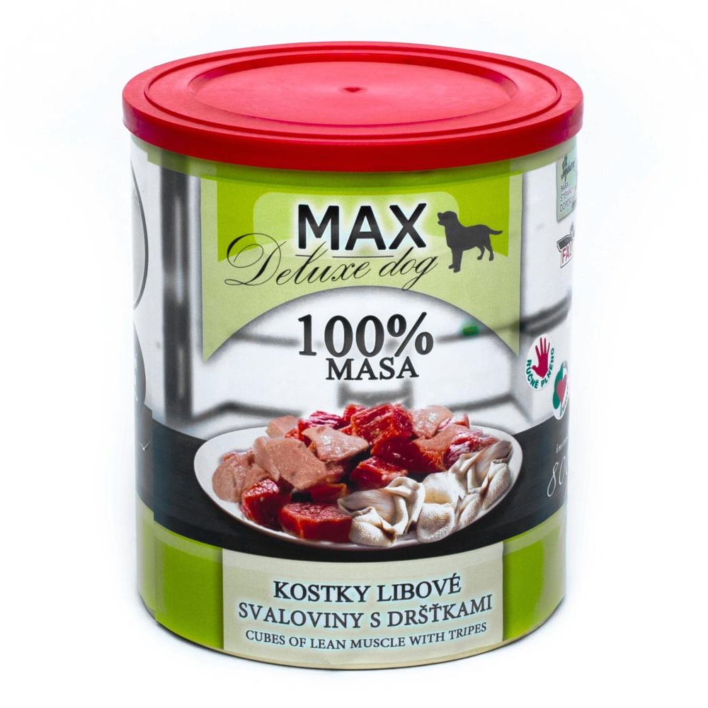MAX Deluxe Dog kostky libové svaloviny s dršťkami