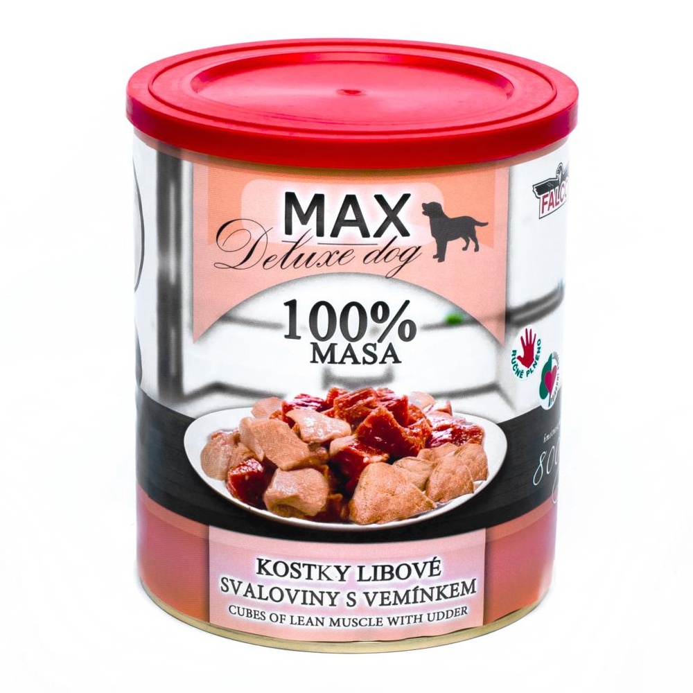 MAX Deluxe Dog kostky libové svaloviny s vemínkem