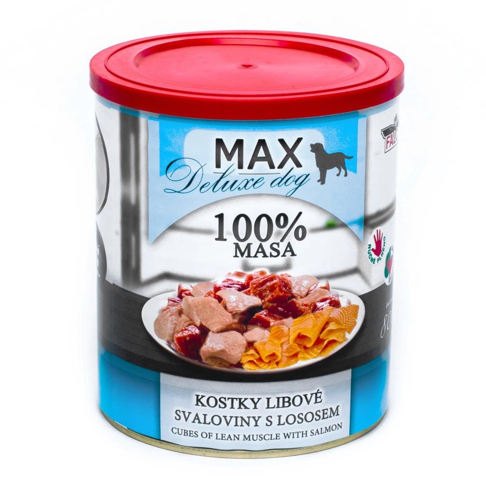 MAX Deluxe Dog kostky libové svaloviny s lososem