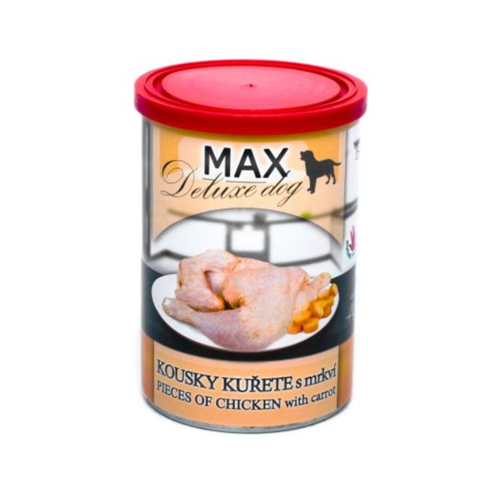 MAX Deluxe Dog kousky kuřete s mrkví
