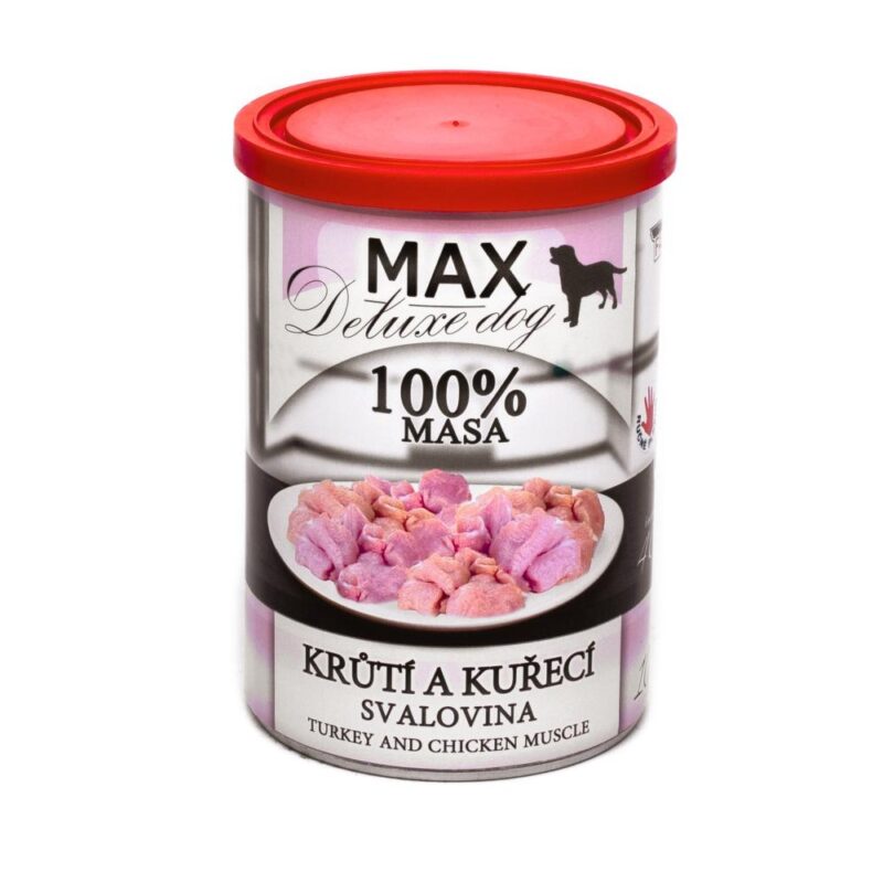MAX Deluxe Dog krůtí a kuřecí svalovina