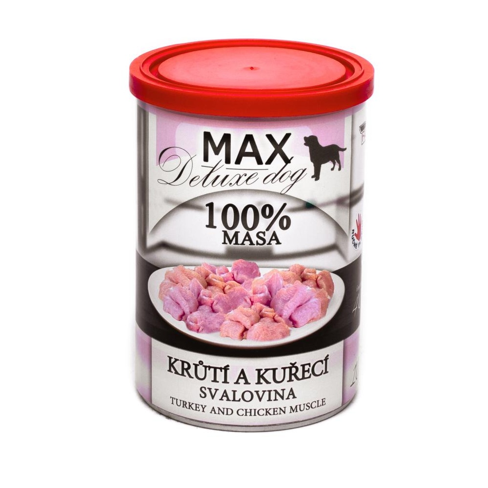 MAX Deluxe Dog krůtí a kuřecí svalovina