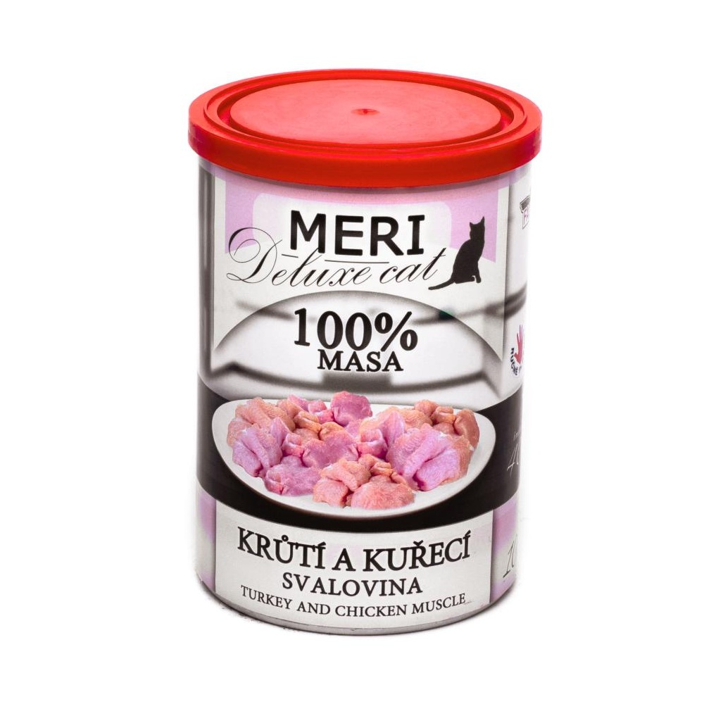 MERI Deluxe Cat krůtí a kuřecí svalovina